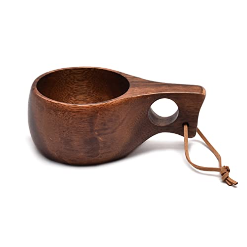 210ml Outdoor Wood Cup Kuksa Camping Mug Coffee Milk Cups Mugs Acacia-Wood Drinkware Bushcrafts Artifact Kitchen