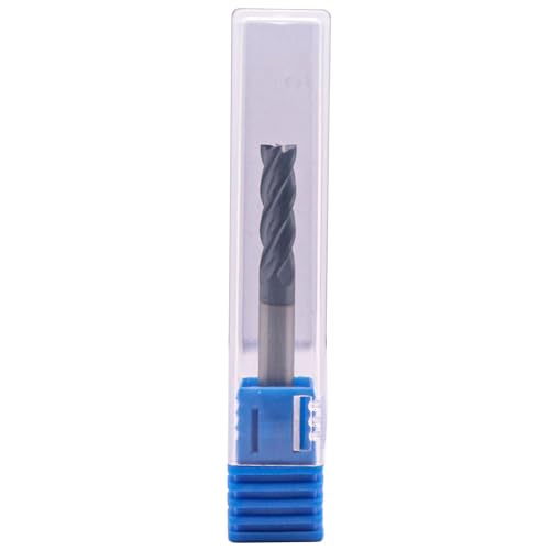 Image of 4 Flute Solid Carbide Square End Mill Set(5Pcs, 3 /16 inch), AlTiN Coated | 35 Helix, 3 /16 inch Cutting Dia, 3 /16 inch Shank Dia, 5 /8 inch LOC, 2 inch OAL For Milling Alloy Steel, Hardened Steel, Iron, Copper