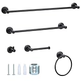 Oil-Rubbed Bronze Bathroom Hardware Set of 5, Zinc Wall Mounted Bathroom Accessories Set- Includes 1