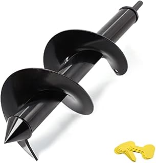 Auger Drill Bit for Planting 80x300mm and 40x220mm Garden Auger Spiral Drill Bit Bulb Planter Auger Post Hole Digger Garden Spiral Hole Drill Planter Soil Auger Planting Auger for Hex Driver Drill