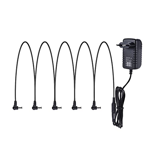 Btuty Guitare effet alimentation hors 9 V DC 1000 mA 5 Way Chaîne Chord câble Negative à l’intérieur - Les Beatles, Paul McCartney, John Lennon, RIngo Starr, George Harrison Btuty Guitare effet alimentation hors 9 V DC 1000 mA 5 Way Chaîne Chord câble Negative à l'intérieur