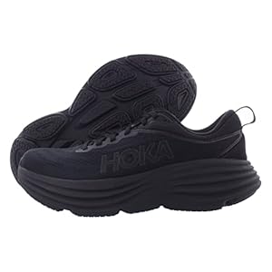 Hoka Men’s Bondi 8 Sneaker, Black/Black, 8
