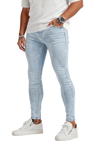 Image of GINGTTO Skinny Jeans Men Slim Fit Stretch Tapered Leg