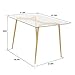 Ivinta Kitchen Modern Glass Rectangular Dining Table 48