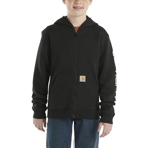 Carhartt Kid's CP8675 Long-Sleeve Full-Zip Logo Sweatshirt - Boys2
