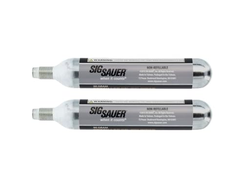 SIG SAUER Advanced Reliable Non-Refillable AC-90-2 Pellet Replacement CO2 90 Grams Airgun Cartridge Pack of 2