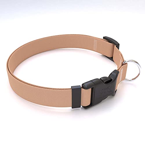 Image of Yellow Dog Design Standard Easy-Snap Collar, Solid Tan, Large 18 inch - 28 inch