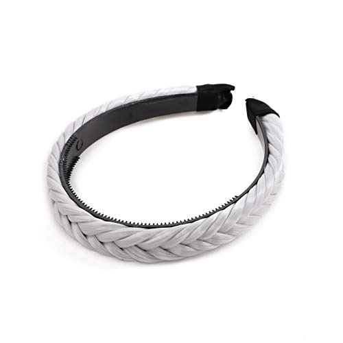 Braided Headband With Tooth 48g #silver grey