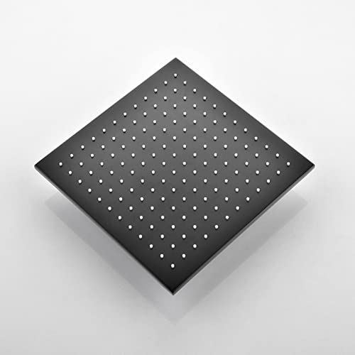 Pommeau de douche à effet pluie noir et mitigeur mural pour salle de bain zen - 8