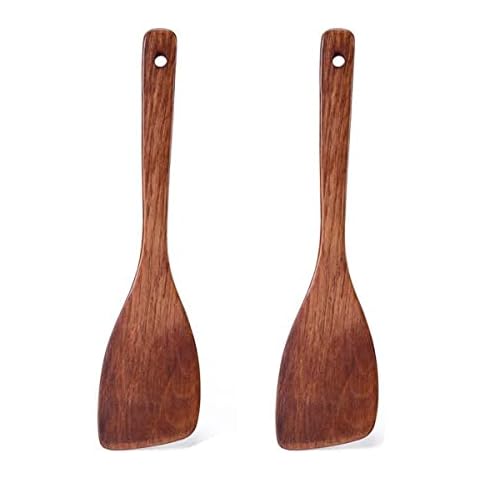 Spatules en Bois HOTMNTY 2 Pcs Cover