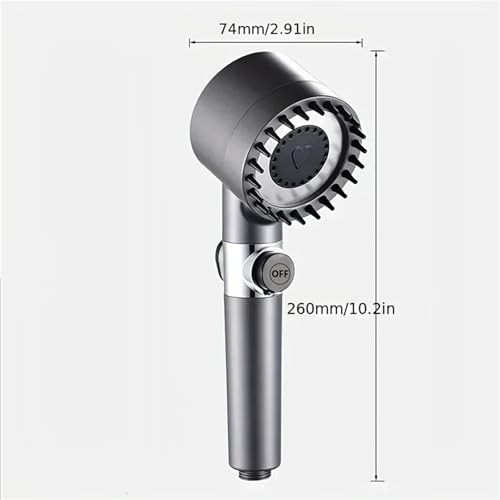 Kit de pommeau douche haute pression eau dure et jet réglable 3 modes