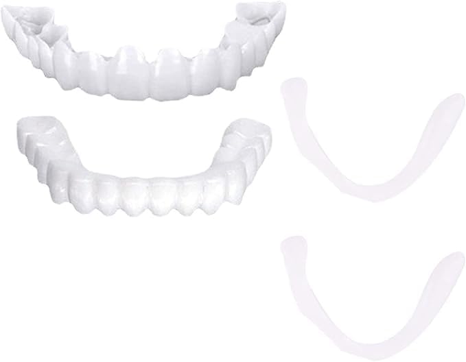 Braces Cosmetic Snap On Instant Perfect Smile Comfort Fit Flex Teeth Veneers - Denture For Top and Bottom Teeth to Make White Tooth Beautiful Neat