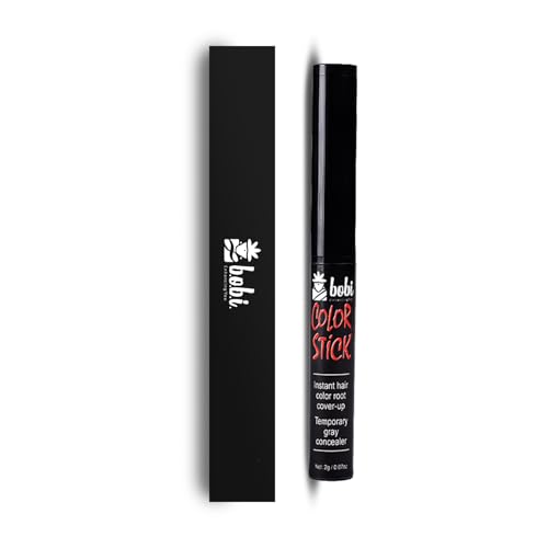 BOBI True 100% Black Temporary Hair Color Stick for Women and Men | Instant, Easy and Natural Root Touch Up | Hair Line Powder Hair Shading Sponge Pen | Travel Friendly – 2 gram