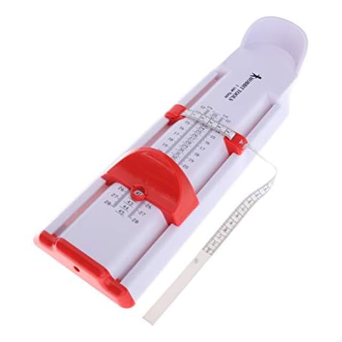 Almencla Adults Foot Measuring Device Shoes Size Gauge Measure Ruler Tool Unisex - Red, 14.76x4.33in Cover
