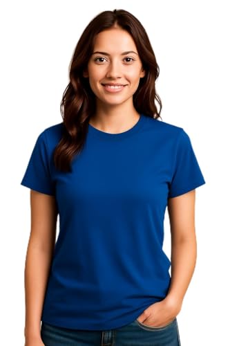 Image of Women's Solid Round Neck Half Sleeves Polyester T-Shirts, Moisture Wicking t-Shirt (Pack of 1)