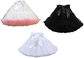 Lolita Cosplay Petticoat A-Line Puffy Tutu Skirt Layered Tulle Ballet Dance Pettiskirts Big Bowknot Underskirt