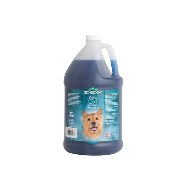Bio-Groom - Wiry Coat - Hundeshampoo - Für Rassen mit grobem, drahtigem, trockenem Fell - Verleiht Textur und Fülle - Mit Sojaprotein - Mild und sanft - 3,8 L