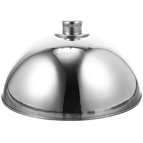 Stainless Steel Food Cover Dome - 12.5 Inch Silver Bead