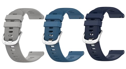 for Garmin�K�[�~�� ForeAthlete 55/Forerunner 165/vivoactive 5 �o���h �x���g 3�_�Z�b�g �����o���h �V���R�� �݊��i vivoactive3/venu Sq2//245/Approach S42/S4