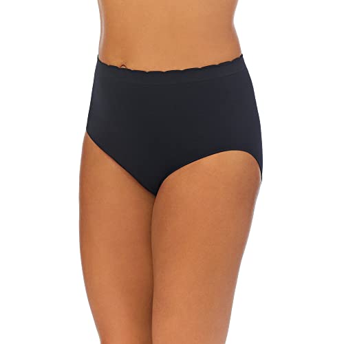 Company Ellen Tracy Women's Underwear Ultra Soft Scalloped Edge Seamless Full Brief Panties 3-Pack Multipack4