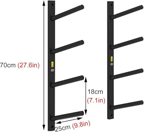 Organizador de pared para esterilla de yoga, rodillo de espuma y toallas de gimnasio 5