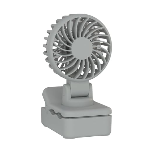 Yianyal Ventilador portátil de mano, silencioso y portátil recargable por USB, ventilador de clip de viaje – de enfriamiento fuerte, potente máquina de flujo de aire para el lugar de trabajo