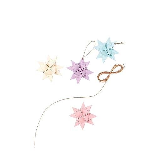 folia 1297 - Papierstreifen für MINI Fröbelsterne, 100 Streifen, 25 Sterne, in Pastell Farben sortiert