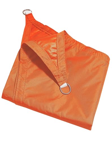 Voile d'ombrage 3x3m rectangulaire en polyester orange imperméable avec cordes