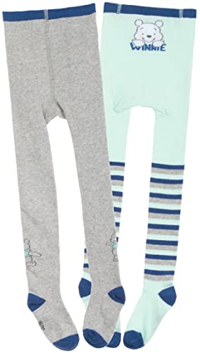 Brandsseller Baby Strumpfhose| 2er Set | 13-24 Monate | Grau/Blau/Mint |...