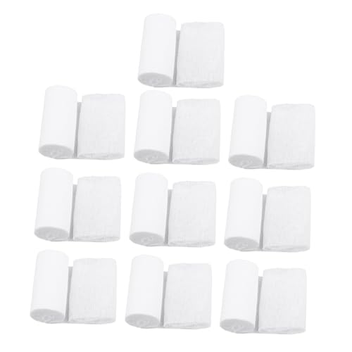 Didiseaon Pack de 10 Rollos de Gasa Desechables 8x600cm Vendajes de Compresión Conformables para Primeros Auxilios, Entrenamiento Deportivo y Cuidado de Heridas de Emergencia