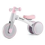 welspo Bicicleta de Equilibrio, Bicicleta Segura para Niños a Partir de 1 año, Bicicleta Bonita Resistente para Niños, Cómoda y Ligera para niños niñas como Regalo y Juguete-Rosa