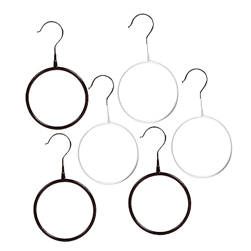 Luxshiny Clothes Storage Ring Set 6pcs Scarf Hanging Rings Circle Scarf Holder Tool