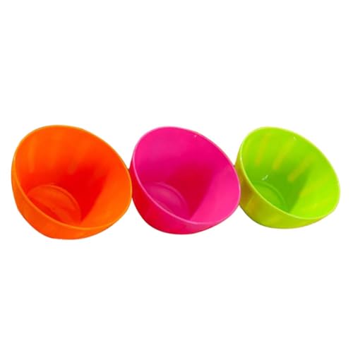 HYTROVE 3個 プラスチック製軽量サラダボウル 耐久性素材 食卓用調味料ボウル フェイシャルマスク用家用多目的容器 キャン ランダムカラー