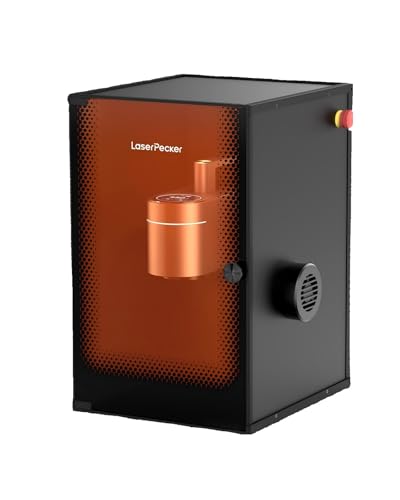 LaserPecker 4 Laser Engraver with Standard Enclosure Safeguard, Laser Engraving Machine Class 1 Safety, Precision 0.01mm, Speed 4000mm/s for Almost Any Material option