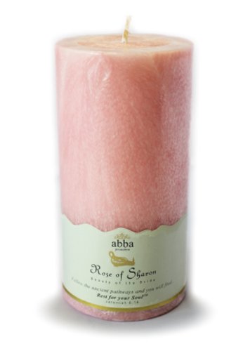 ABBA Candle-Rose of Sharon 3x6 Palm Pillar