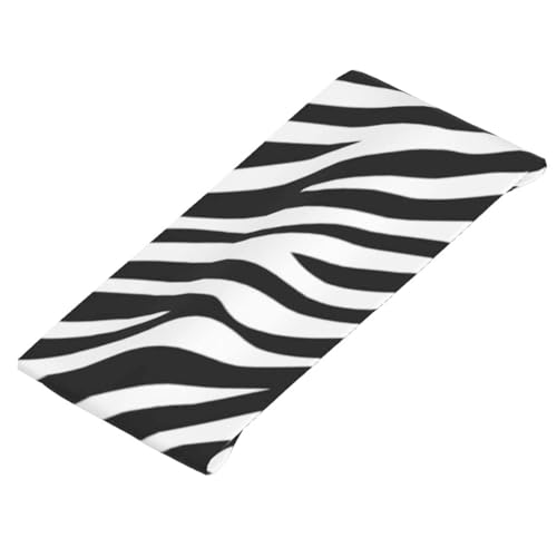 Zebra Print Sports Headband Moisture Wicking Sweatband for Men Women Running Cycling Yoga Fitness Workout Black15 One Size