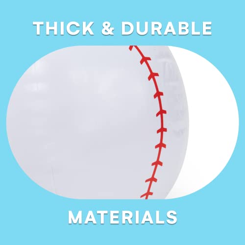 Top Race Mini Sport Balls Bulk - 9" Mini Inflatable Sport Ball - Football Blow Up Beach Balls For Kids, Beach, Pool Toys, And Water Games - Basketball And Baseball Party Decorations, 25 Pack #TOP5