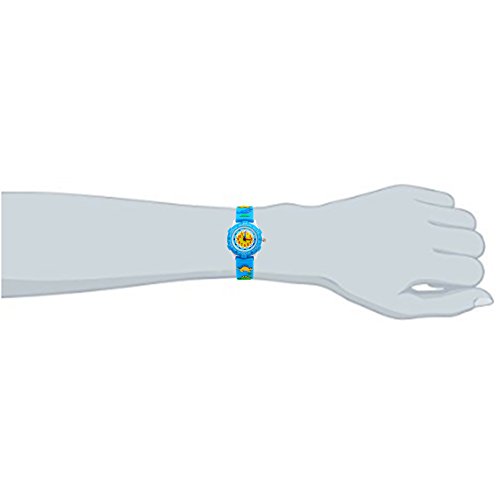 cjc Relógio infantil 3D adorável com pulseira de silicone à prova d'água, digital, de quartzo, redo