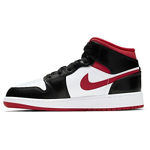 Red Gym Jordan 1 Mid Black White by NIKE