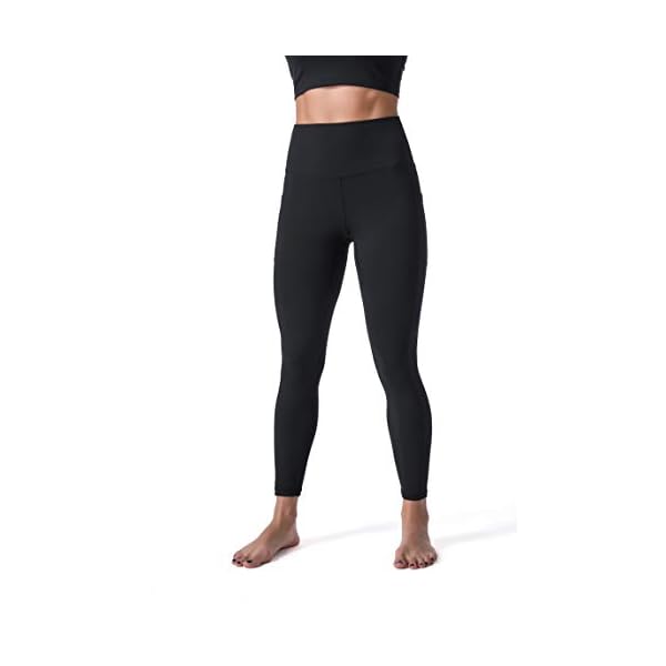 Sunzel Leggings for Women, High Waisted Yoga Pants, 4 Way Stretch, 7/8 Leggings with Pockets, Squat Proof, Buttery Soft for Workout (Medium, Black)