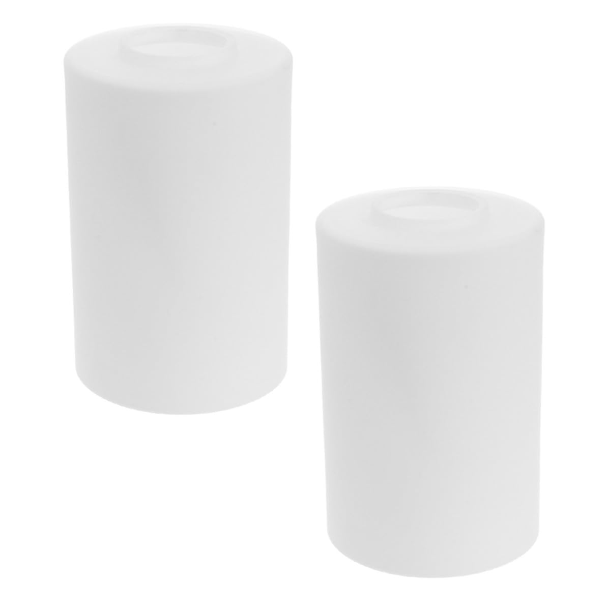 DECHOUS Pantalla de Lámpara Colgante Cilíndrica de Vidrio Blanco E27 para Lámpara de Pie y Pared, Pack de 2 Piezas Tono Relajante y Diseño Moderno
