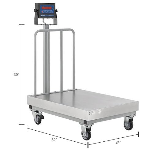 Báscula industrial móvil con display LED 1000 lb miniatura 6