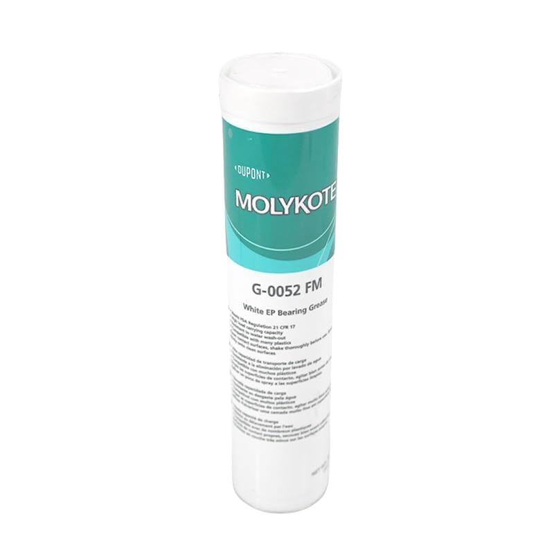 Molykote G-0052 FM White EP Bearing Grease 380g Grasa Lubricante Multipropósito Grado Alimenticio Alta Carga Rodamientos Cadenas Base MO Aluminio