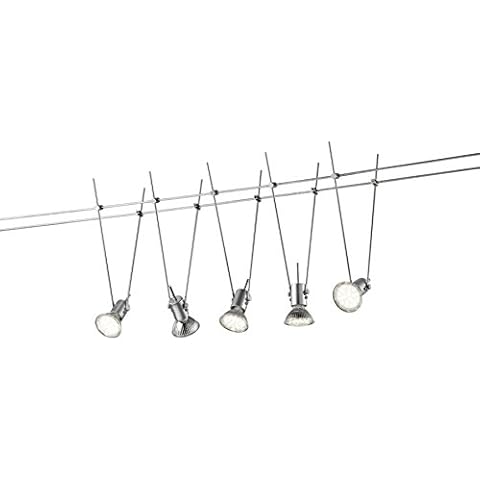 Trio Leuchten LED Tension Wire System Spotlights - Titanium-Coloured - 770010587 Basic Grey Cover