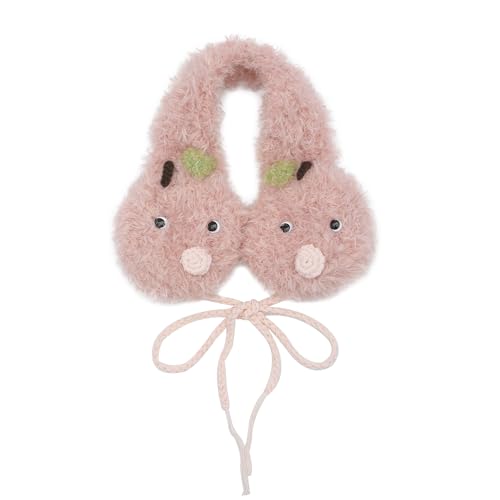 ZLYC Winter Bandless Faux Fur Earmuffs Chin Tie Foldable Ear Warmers for Women Girls
