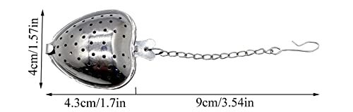 Miao Jin 20Pcs Stainless Steel Tea Infuser Mesh Heart Shaped Tea Strainer thumb #2