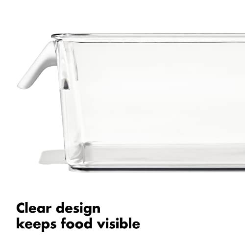 Image of OXO Good Grips Fridge Organization Bin 5 in x 10 in - for Berry Bins, Yogurt Cups and More