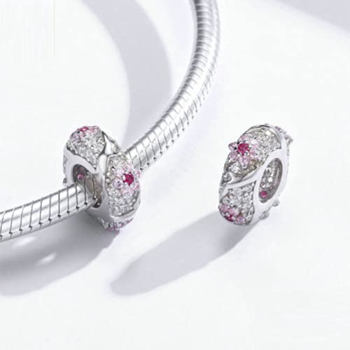 Image of Anniversary Christmas Charms Clip Charm Stoppers Beads Original 925 Sterling Silver Stars Flower Crystal Spacer Bead for Bracelet Charm