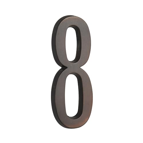 HASWARE 4 Inch Self Adhesive House Number, Modern and Easy to Install without Tools, Ideal for Outside Street Mailbox Office Hotel Room Apartments Home