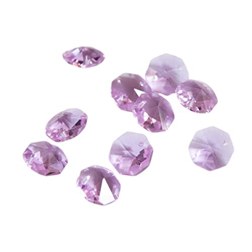 プリズムと万華鏡 14mm 八角形ビーズ 100個/1000個 素材 ウィンドウ アクセサリー クリスタル プリズム 理科教室光学キット (Color : 1 Hole, Size : 1000pcs)